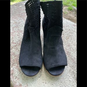 Not Rated Black Peep toe boots